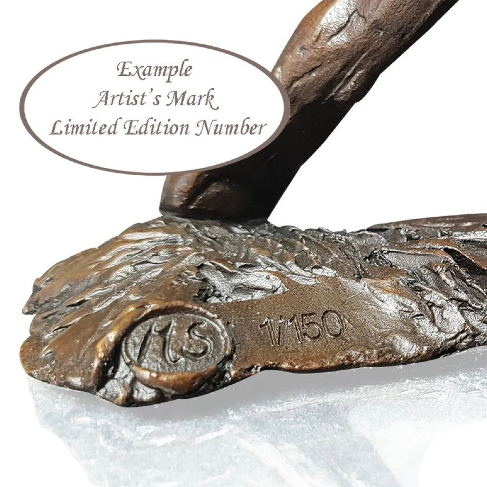 Wren with Acorn Bronze Sculpture by Keith Sherwin – Limited Edition