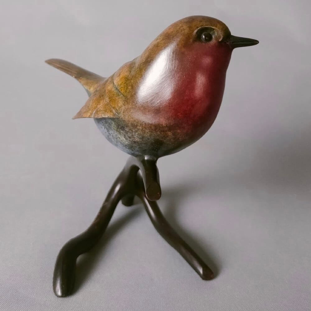 Robin Bronze Sculpture by David Meredith – Limited Edition