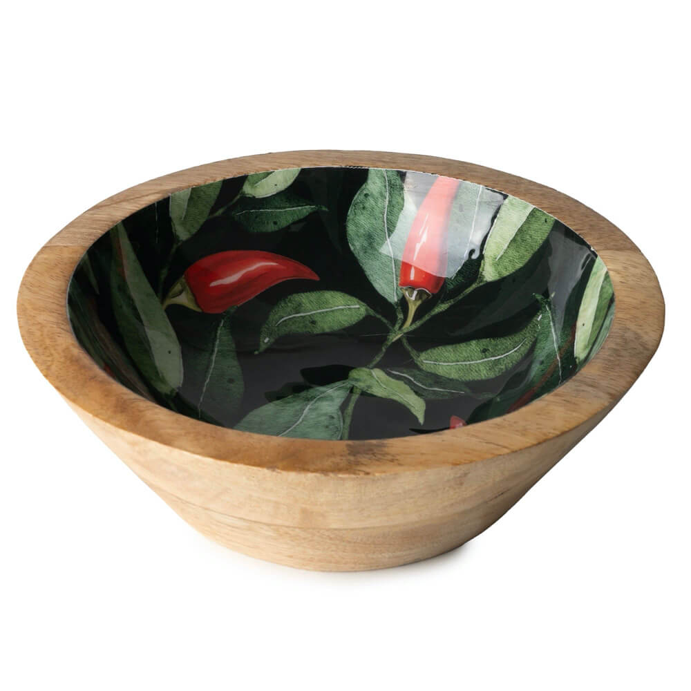 Chilli Mango Wood Bowl 20cm