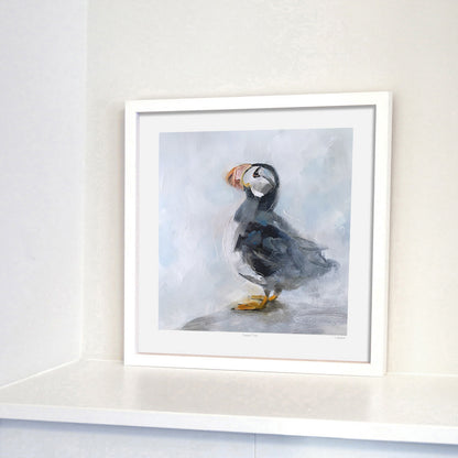 Puffin | Framed Print by Julie Brunn
