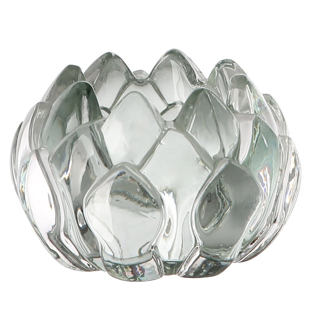 Glass Lotus Tealight Holder