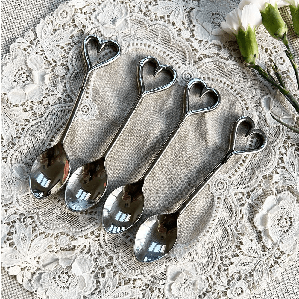 Love Heart Set of 4 Teaspoons | Red Lobster Gallery