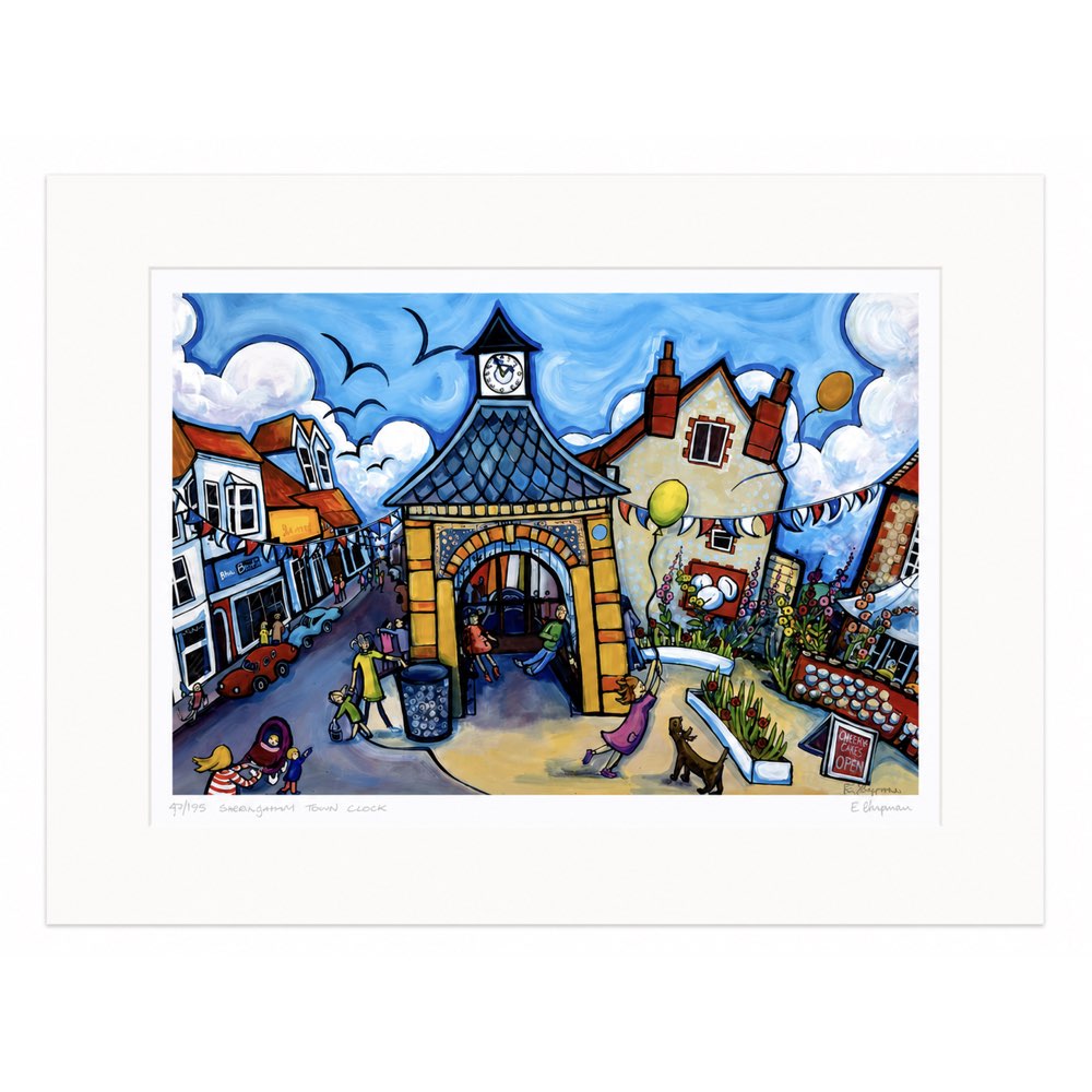 Sheringham Town Clock | Limited Edition Print by Emily Chapman