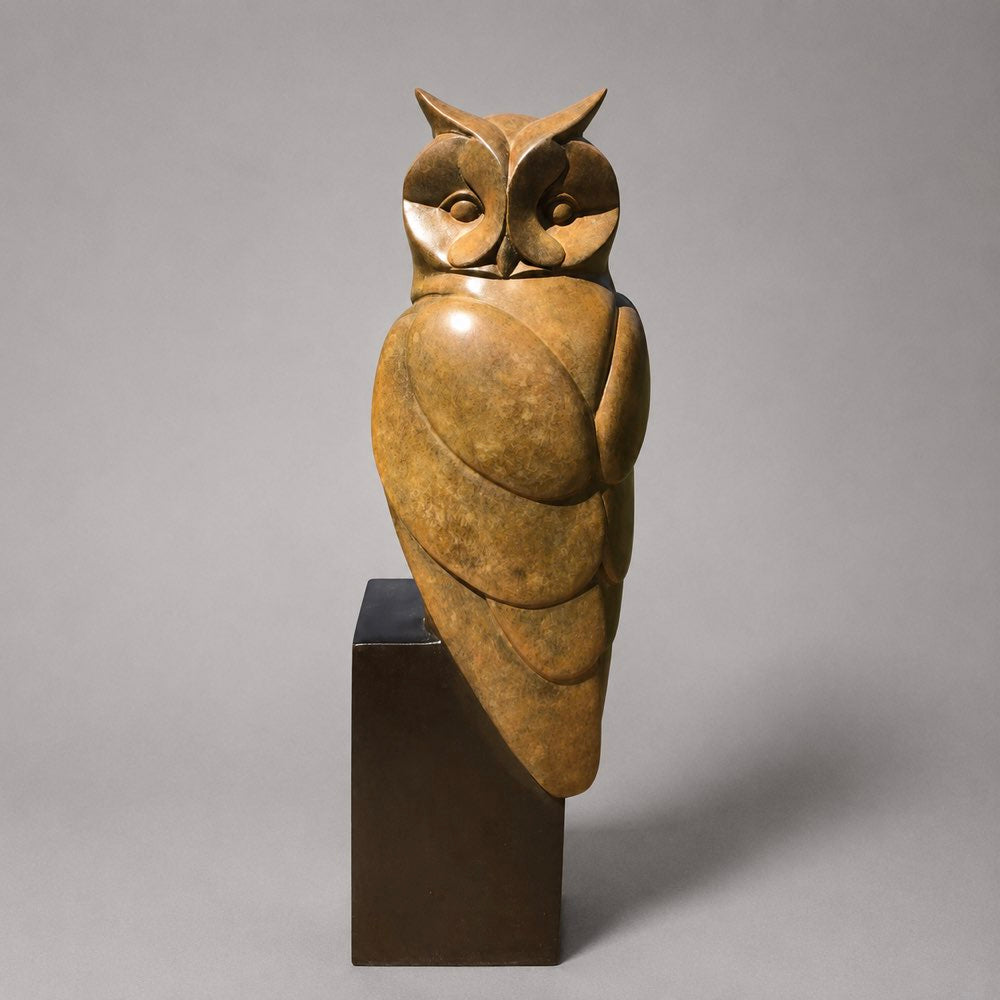 Long Eared Owl | Small Bronze Sculpture by David Meredith – Limited Edition