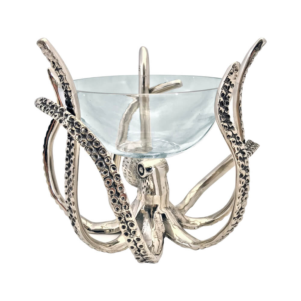 Small Octopus Stand & Glass Bowl