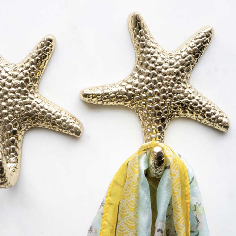 Gold Starfish Wall Hook