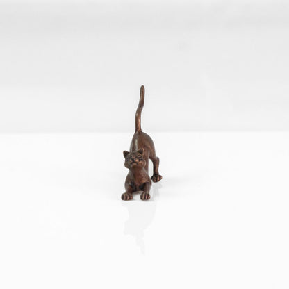 Bonsai Bronze Stretching Cat