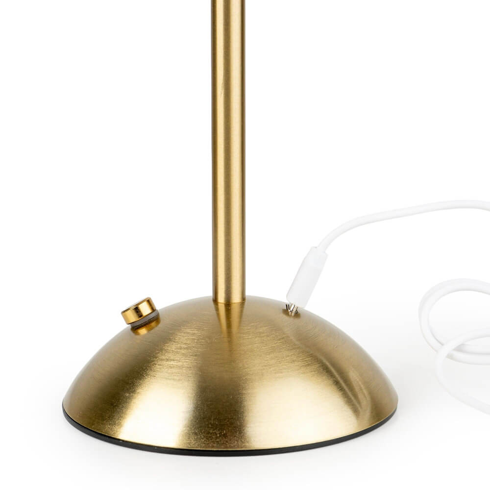 Taupe & Gold Touch Table Lamp
