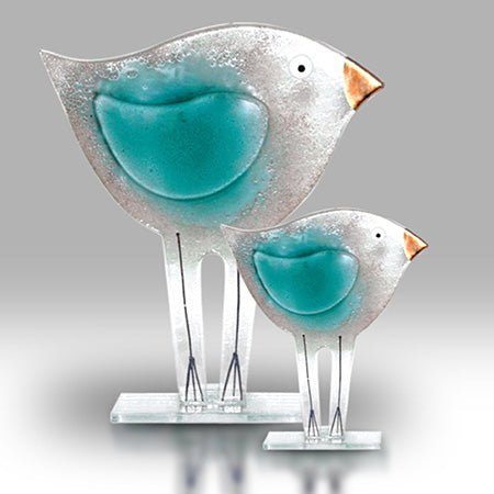Fused Glass Bird Ornament