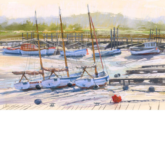 The Creek at Morston Quay | Limited Edition Print by James bartholomew RSMA | Red Lobster Gallery
