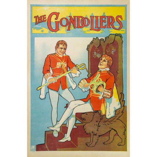 The Gondoliers Marco and Giuseppe | 1910-1920 Original Vintage Poster | Red Lobster Gallery