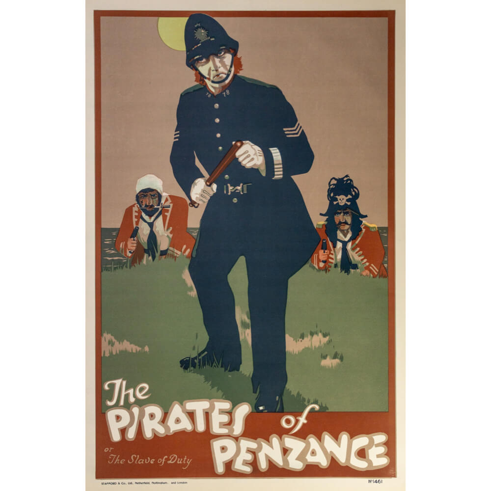 The Pirates of Penzance or The Slave of Duty 1910-1920 Original Vintage Poster | Red Lobster Gallery