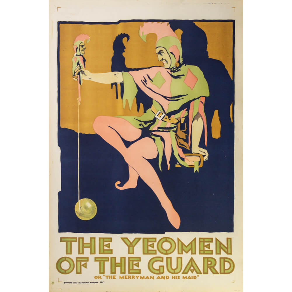 The Yeomen of the Guard or The Merryman and His Maid Vintage Poster c1920 | Red Lobster Gallery