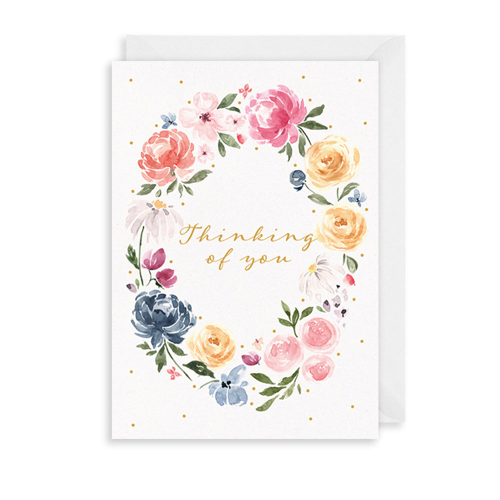 Thinking of You Floral Wreath Card | Red Lobster Gallery