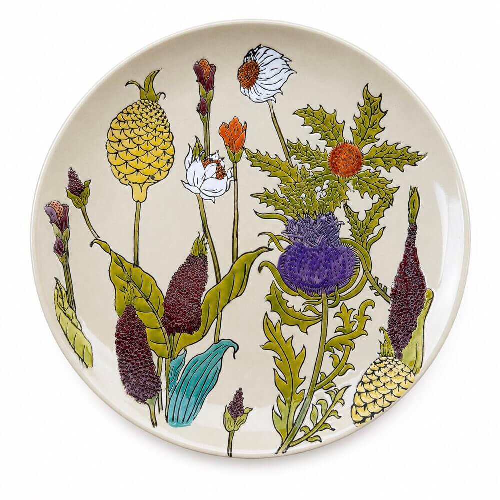 Thistlebud Ceramic Plate