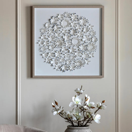 Unfurling Petals | Framed 3D Art by Nicole McHugh