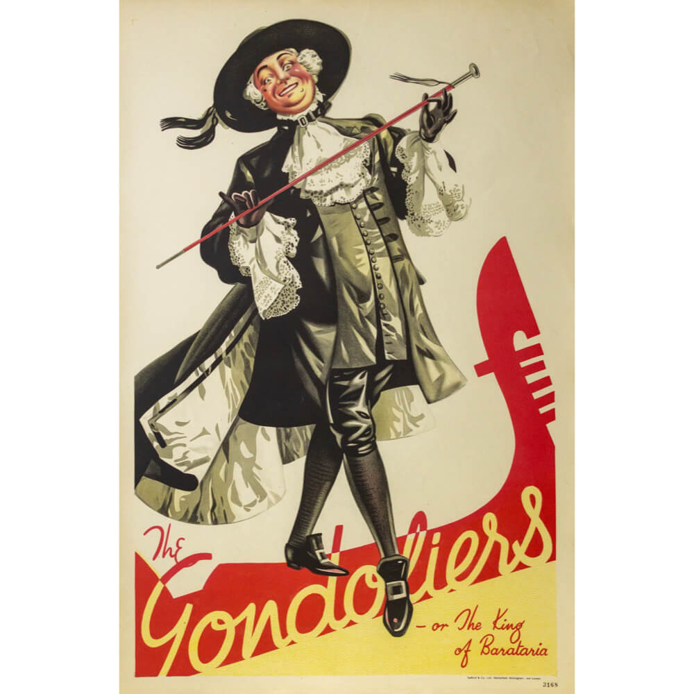 The Gondoliers or The King of Barataria | Original Vintage Poster | Red Lobster Gallery