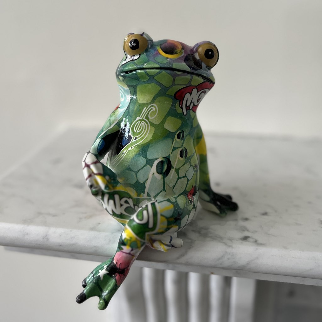 Frappe Frog | Street Art Sculpture | Red Lobster Gallery