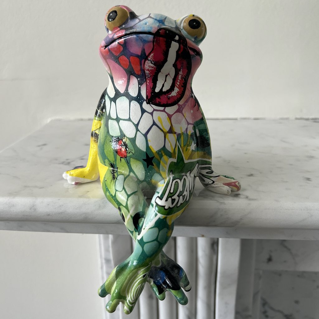 Frappe Frog | Street Art Sculpture | Red Lobster Gallery