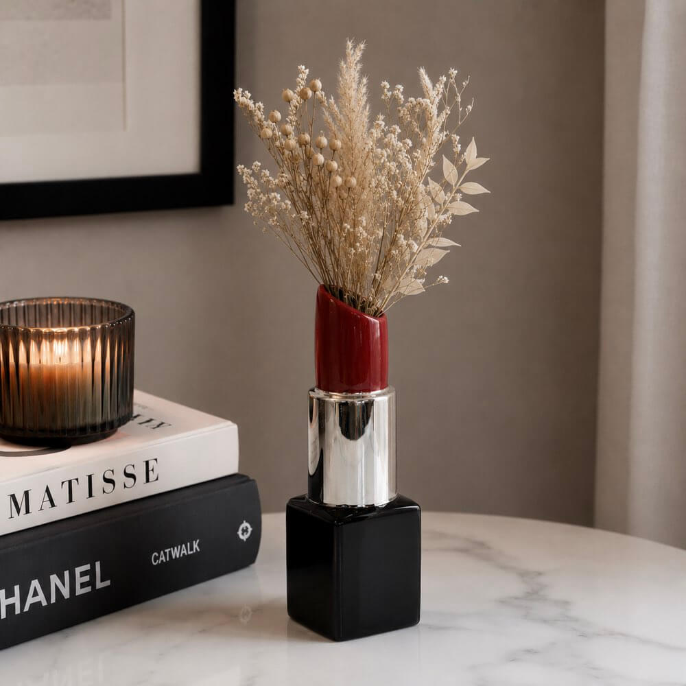 Lipstick Ceramic Vase