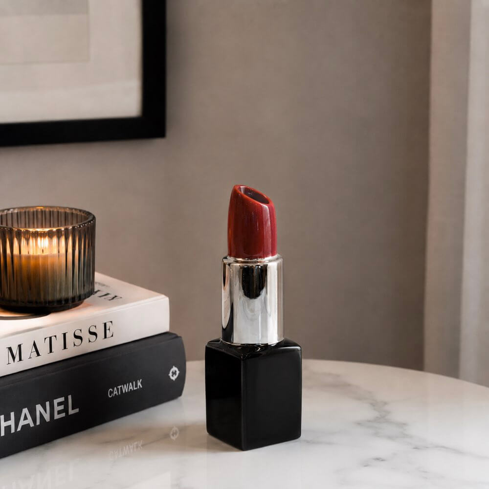Lipstick Ceramic Vase