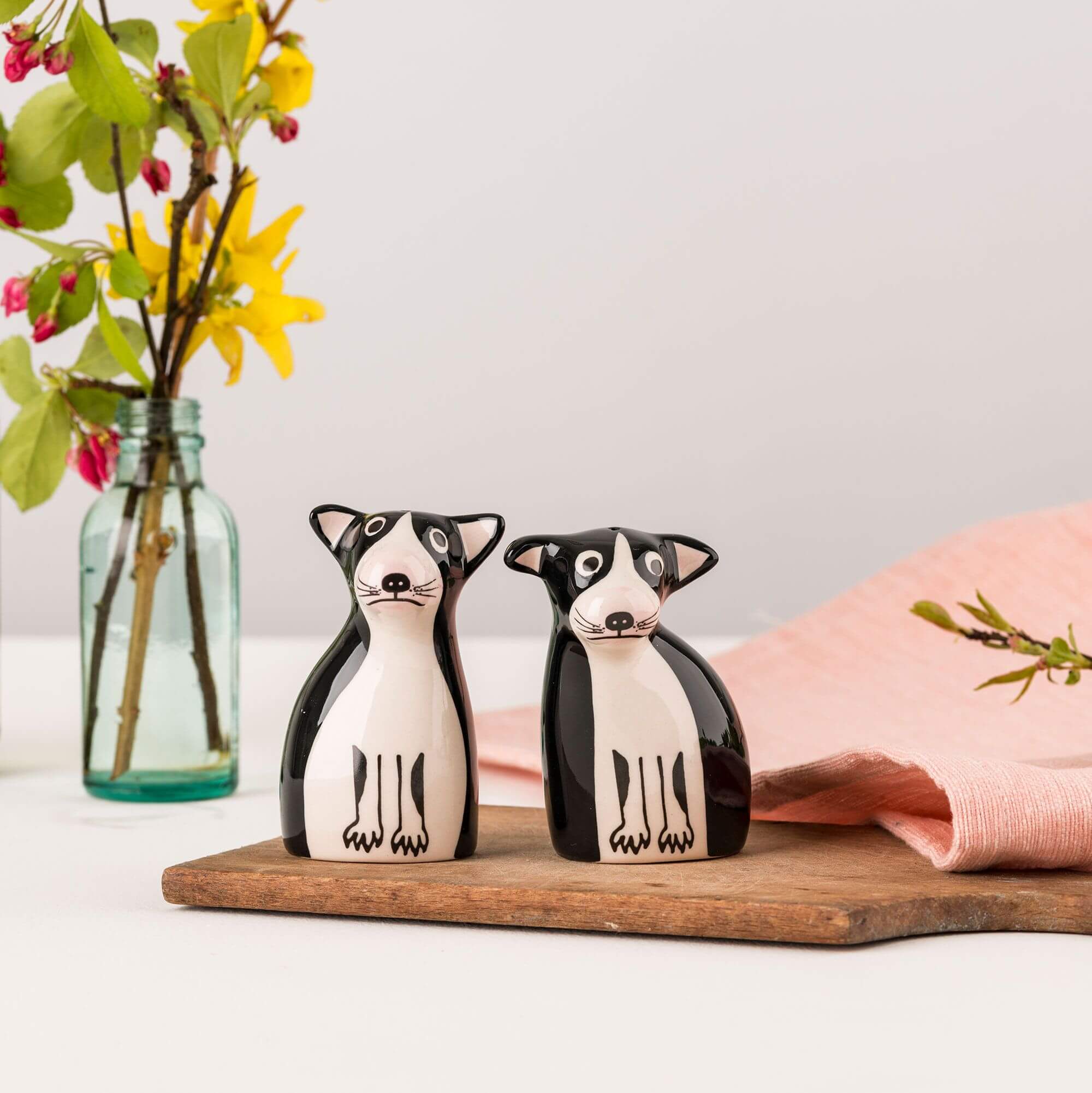 Boston Terrier Dog Salt & Pepper Shakers | Red Lobster Gallery | Hannah Turner