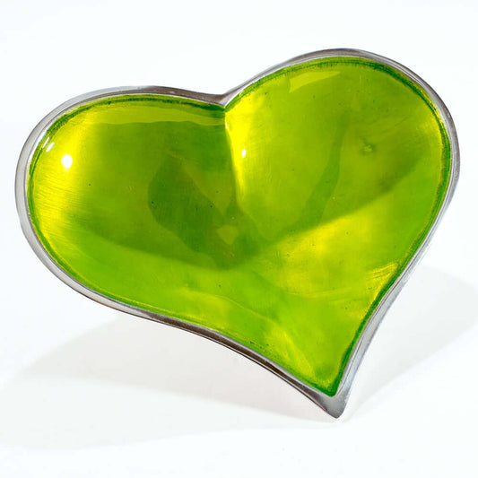 Lime Heart Dish Large