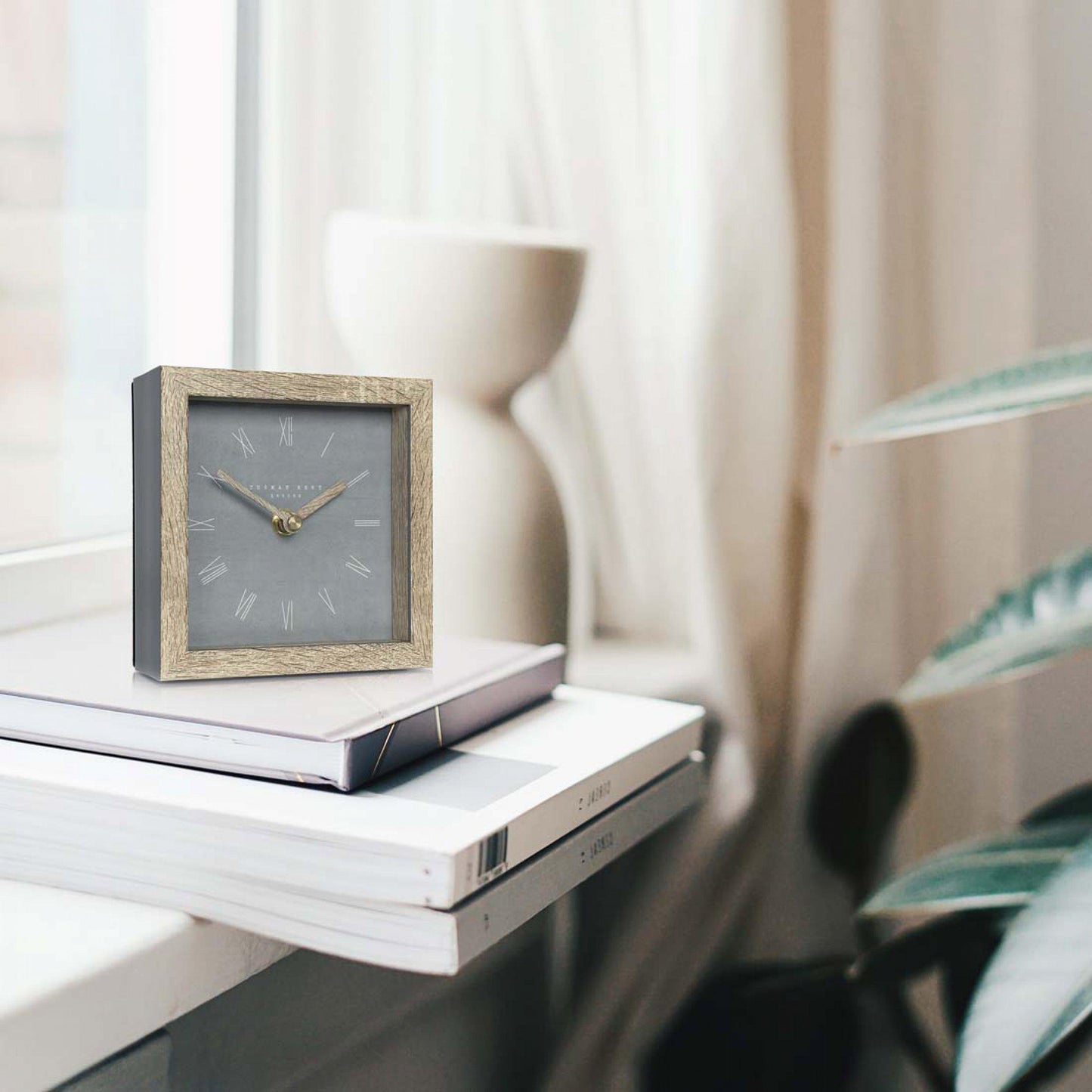 5" Nordic Mantel Clock | Cement