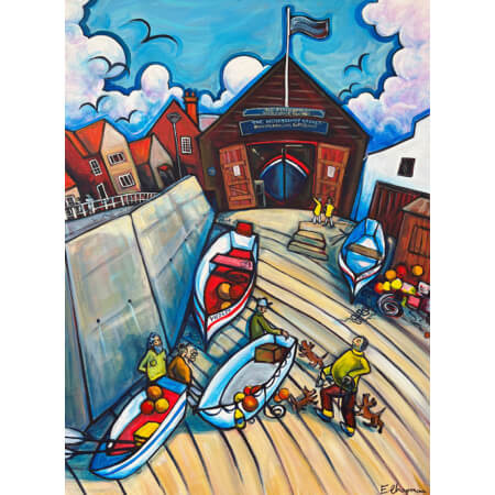 A Fine Catch, Sheringham, Limited Edition Print by Emily Chapman | Red Lobster Gallery