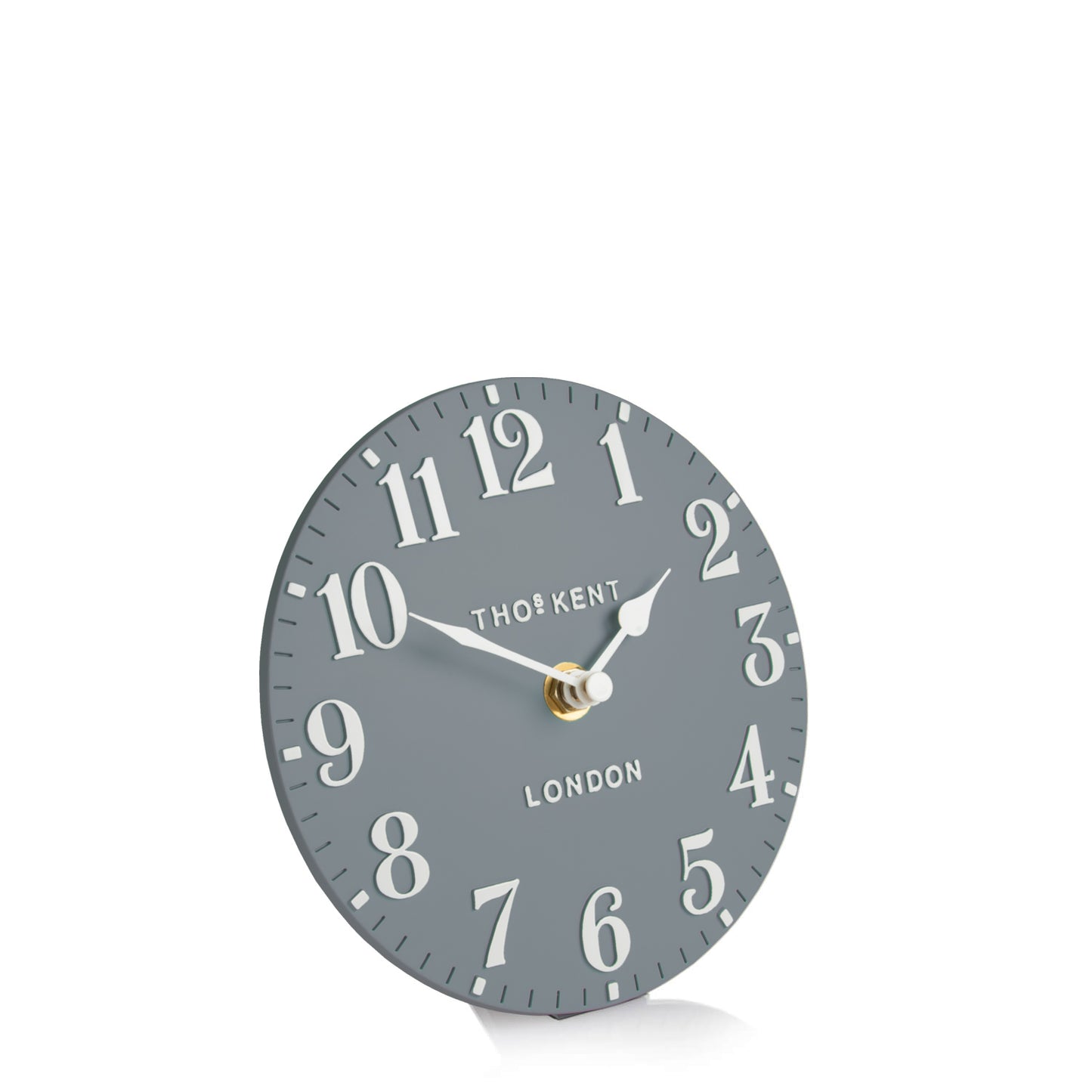 6" Arabic Mantel Clock | Flax Blue