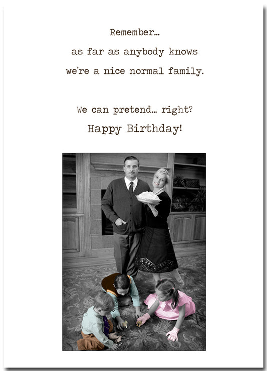 A Nice Normal Family | Card