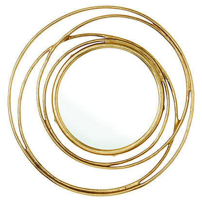 Swirl Mirror Satin Gold