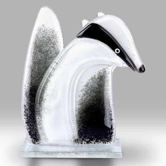 Fused Glass Badger | Red Lobster Gallery | Sheringham