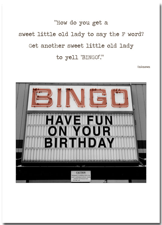 Bingo....The F Word | Card