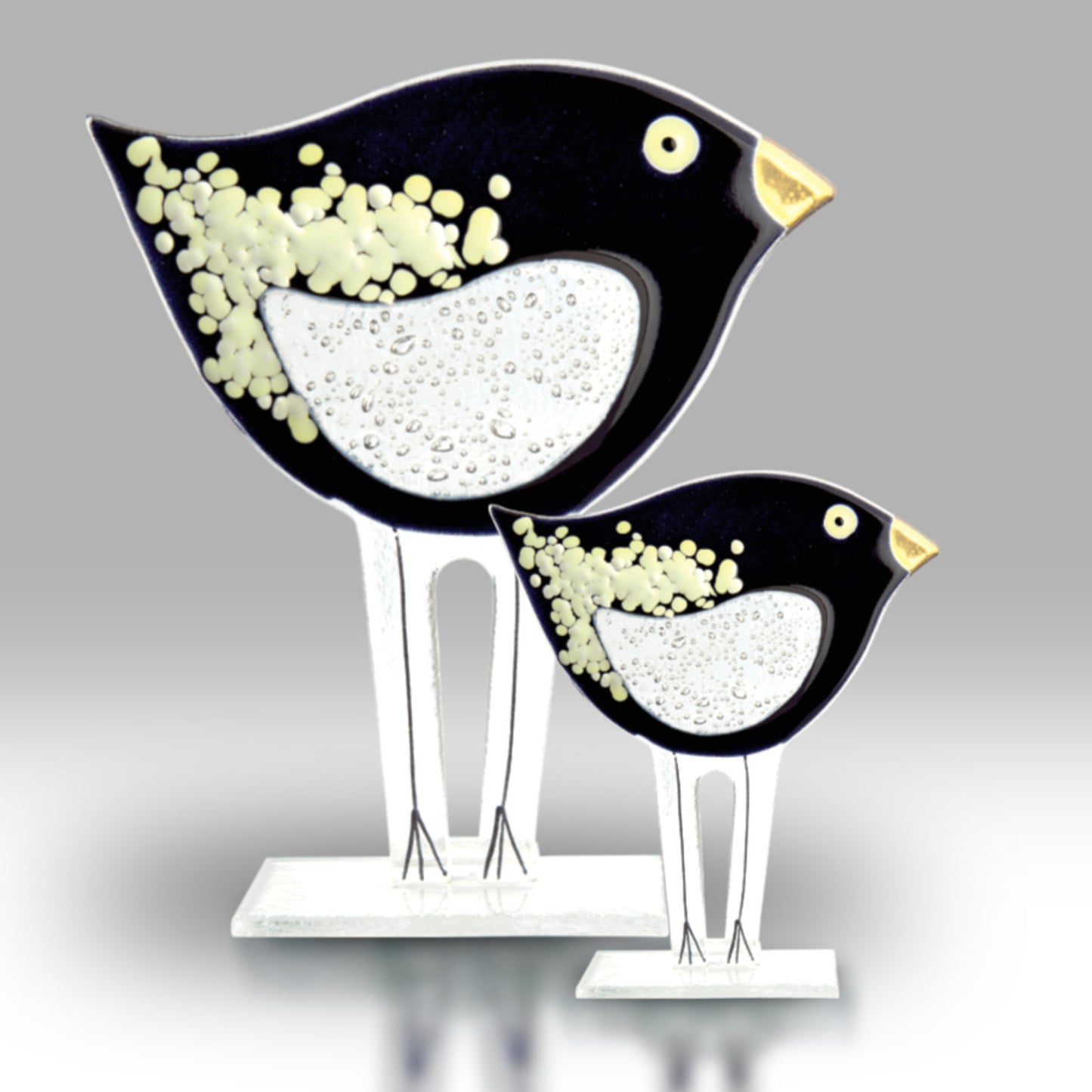 Black Fused Glass Bird | CLICK & COLLECT ONLY