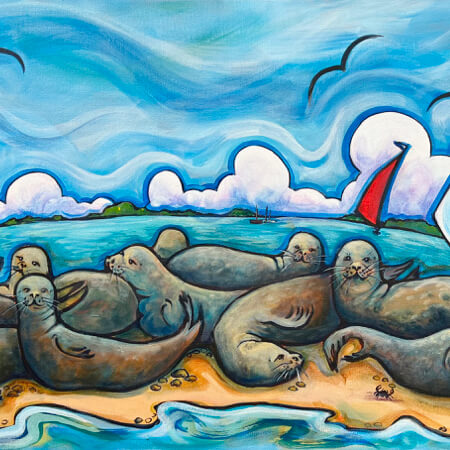 Blakeney Seals | Card by Emily Chapman | Red Lobster Gallery