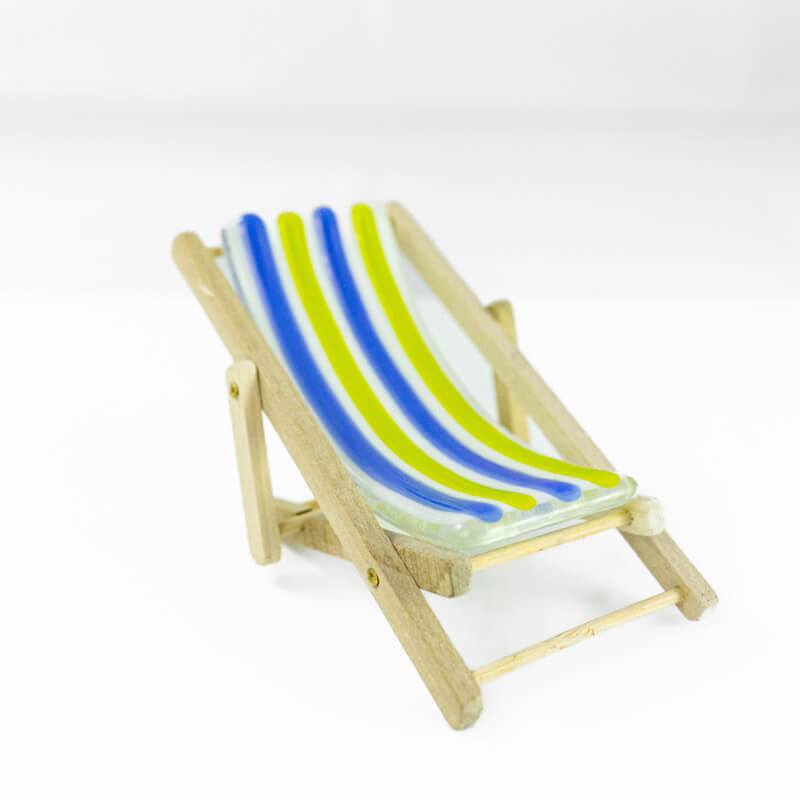 Deck Chair Fused Glass Sculpture