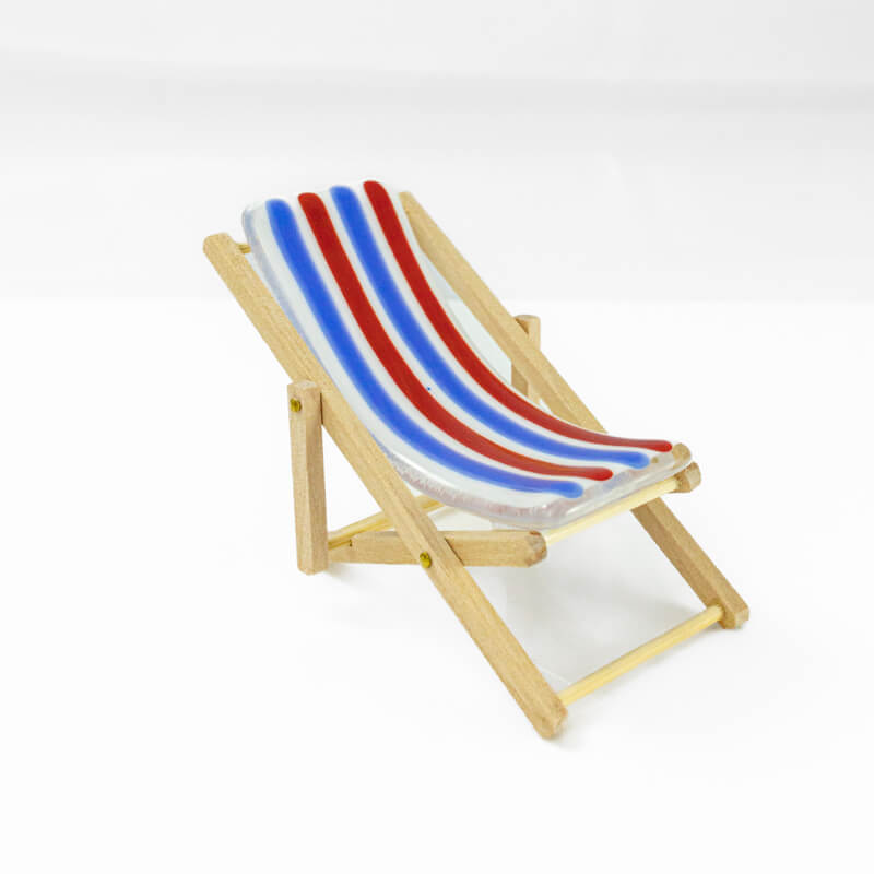 Deck Chair Fused Glass Sculpture