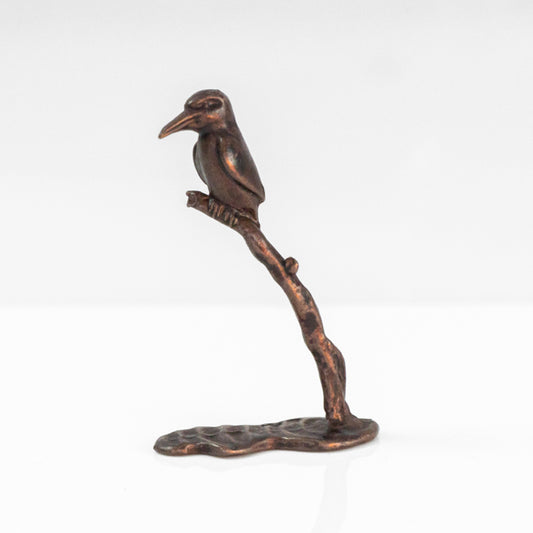 Kingfisher on a Stalk | Solid Bonsai Bronze