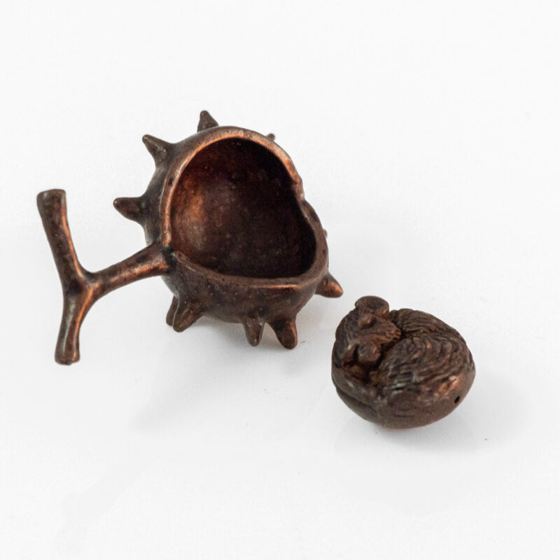 Mouse In Conker | Solid Bonsai Bronze