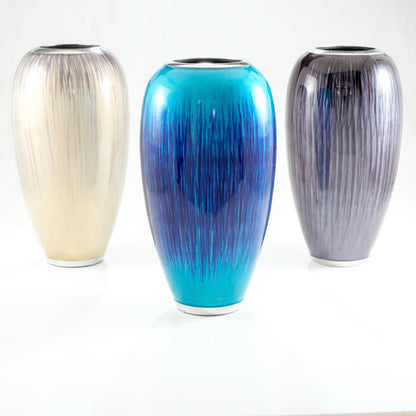 Brushed Blue Vase