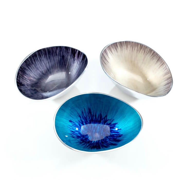 Brushed Black Small Oval Bowl