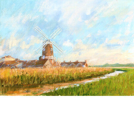 Cley Mill II | Original Mixed Media by James Bartholomew