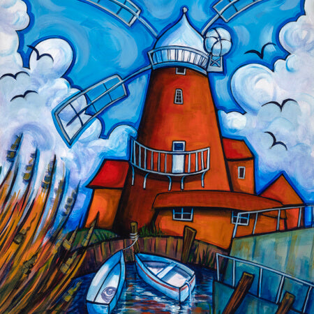 Cley Windmill | Card by Emily Chapman | Red Lobster Gallery