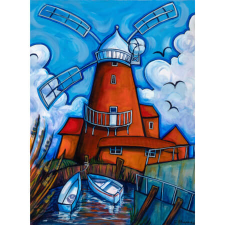 Cley Windmill | Limited Edition Print by Emily Chapman | Red Lobster Gallery