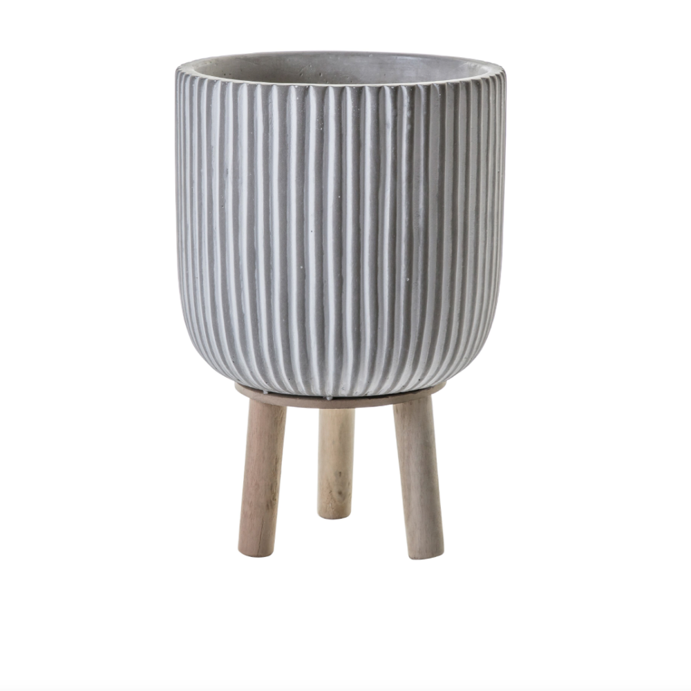 Striped Whitewash Planter