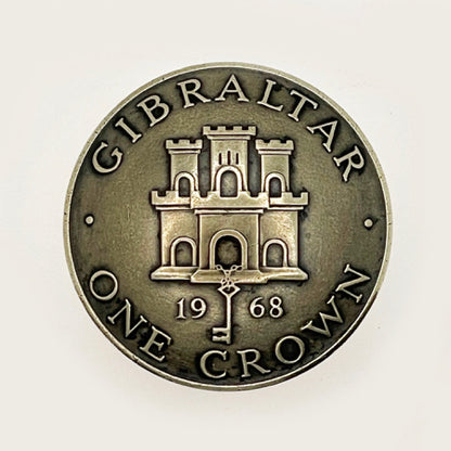 Copper Trinket Pot with 1968 Gibraltar One Crown Coin Lid