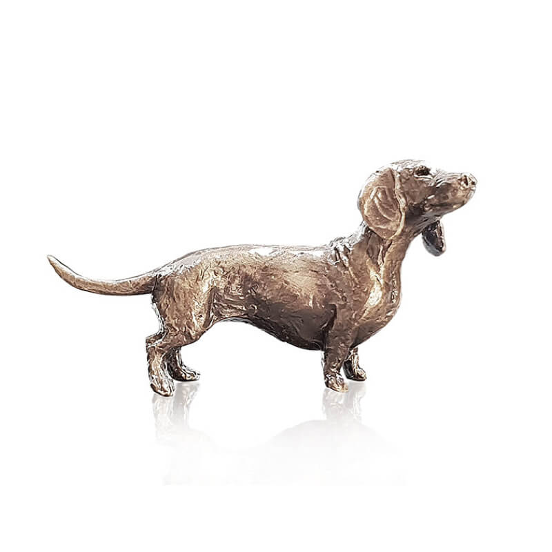 Miniature Bronze Dachshund | Solid Bronze Sculptures at Red Lobster Gallery | Sheringahm 