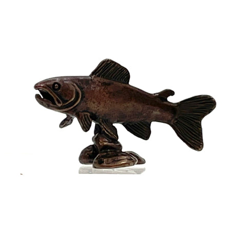 Salmon Swimming | Solid Bonsai Bronze