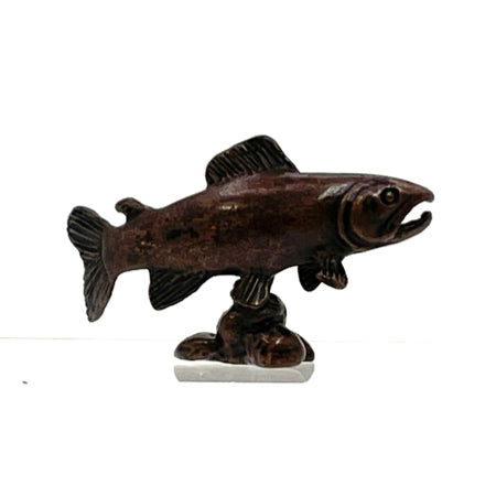 Salmon Swimming | Solid Bonsai Bronze
